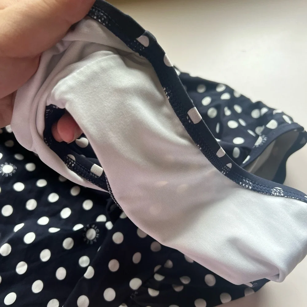 Michael Kors Polka Dot One-Shoulder Swimsuit Size Large